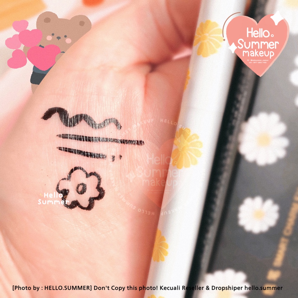 𝐄𝐘𝐄𝐋𝐈𝐍𝐄𝐑 - Daisy Flower Smart Charm Eyeliner Pen Black Color Waterproof