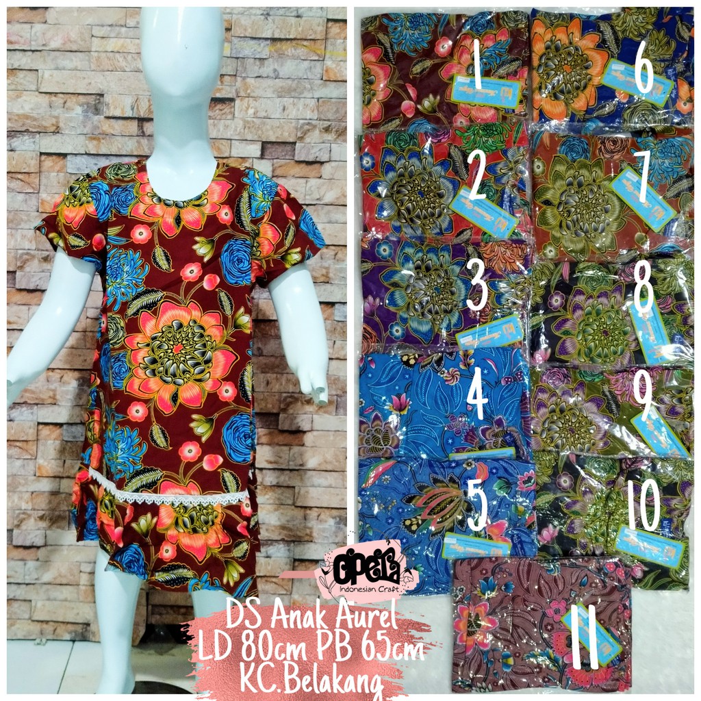 Daster Anak Kencana Ungu DS Anak AUREL KUI  Bekasi Original Label BIRU Grosir