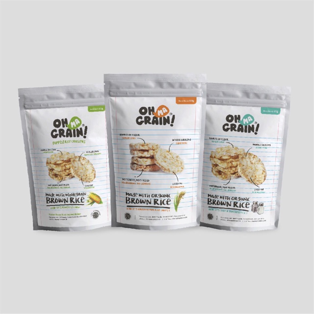 Ohmagrain! Popped Rice Crackers (3 varian apapun)