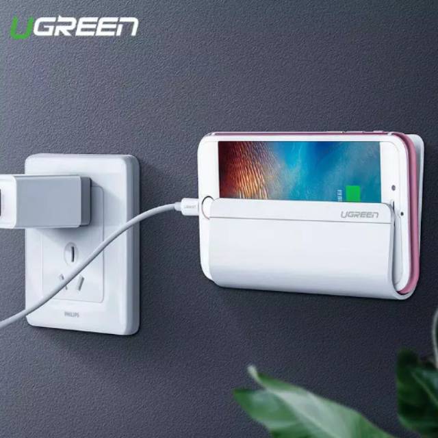 Ugreen Phone Holder Wall Mount - Ugreen Tempat Charger Hp di Dinding Original