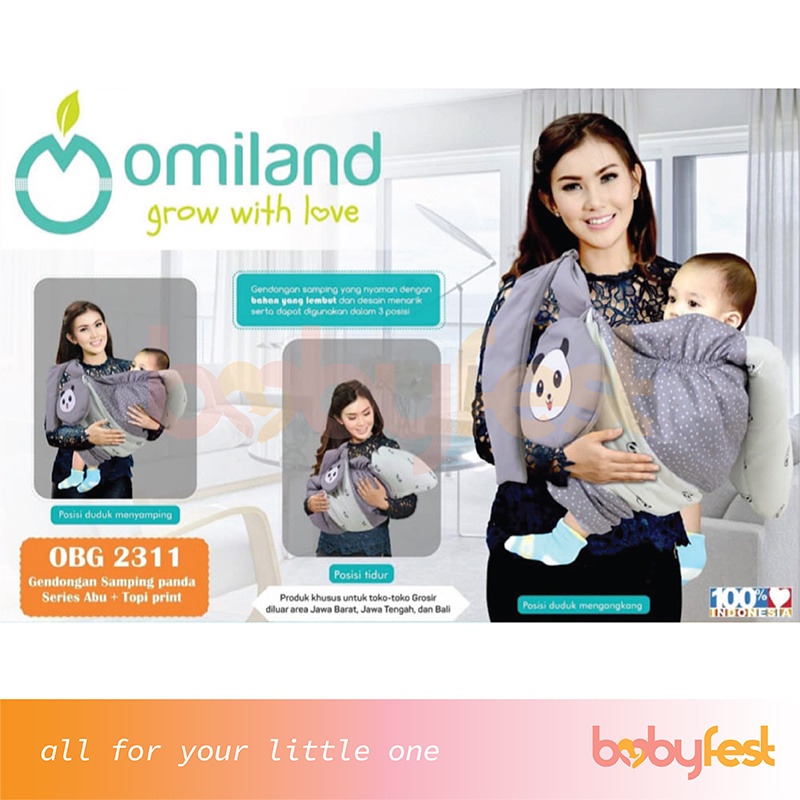 Original Omiland Gendongan Samping Panda Series OBG2311