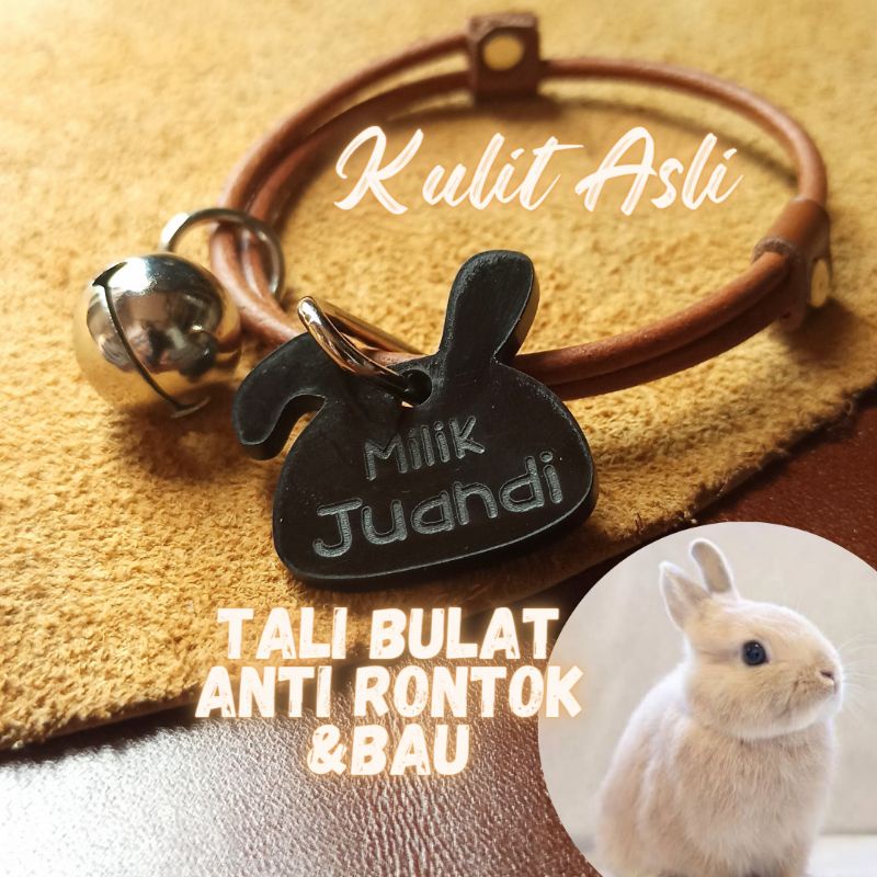 KALUNG KELINCI CUSTOM NAMA BAHAN KUKIT ASLI by iPet