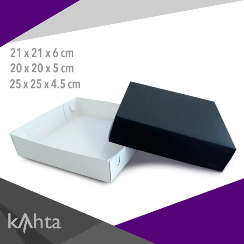 

Dus Kue / Box Kue / Kotak Kue Brownies Bolu Lapis Legit Varian Warna Uk 21x21x6 ; 20x20x5; 25x25x4,5