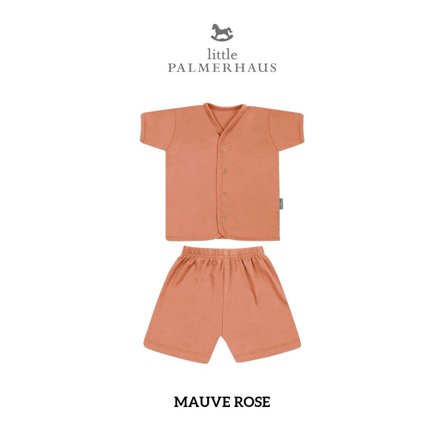 Little Palmerhaus - Button Tee Short (Setelan Bayi Kancing Depan NB-2y)