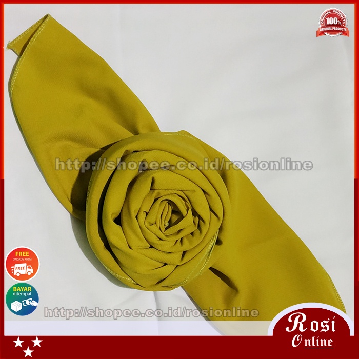 Pashmina Jumbo Syari Wolfis Italiano 200x75 Ala Sabyan Malay Crepe Stretch Polos-Lemon