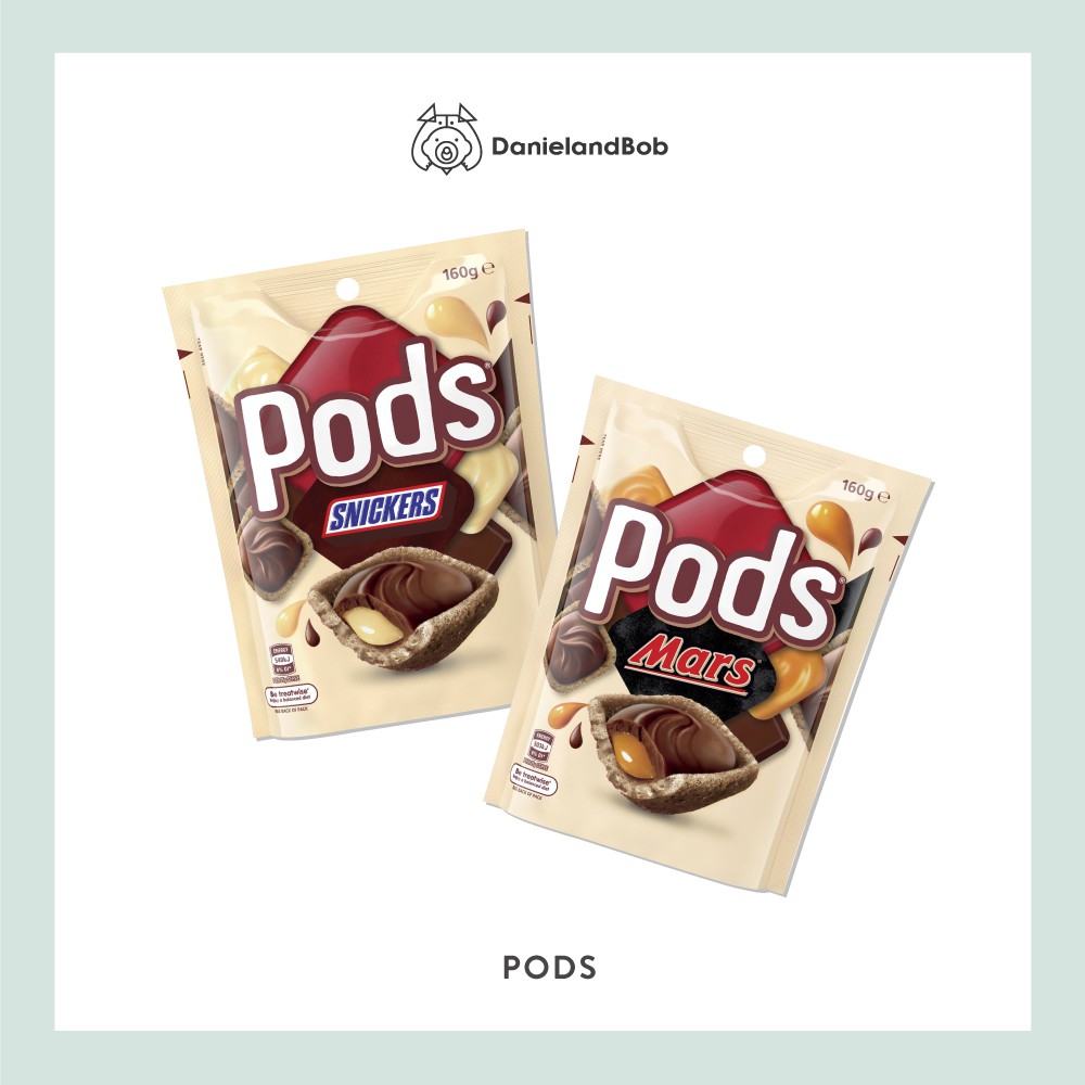 Pods Twix Mars Snickers Chocolate / Biskuit Coklat Pods