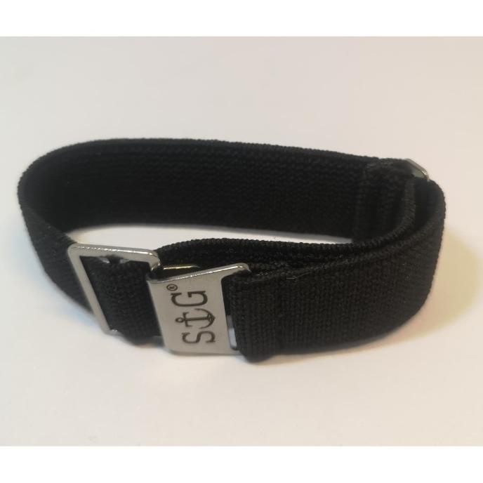 Strapguy Mn Style 18Mm Black Strap Stainless Hardware Terbaru