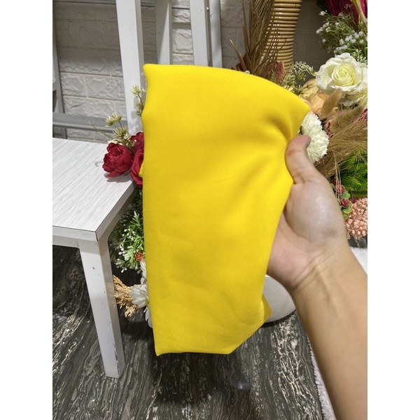 selendang sifon cref warna buah naga-Kuning