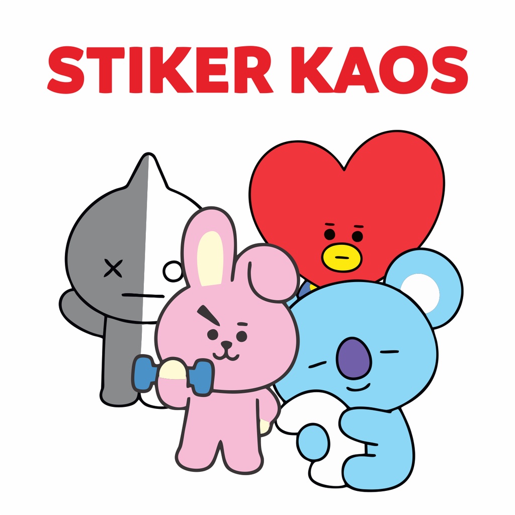 Stiker Baju Sablon Setrika Aesthetic // Sticker Iron - BTS BT21- Patch - Bluestiker DTF