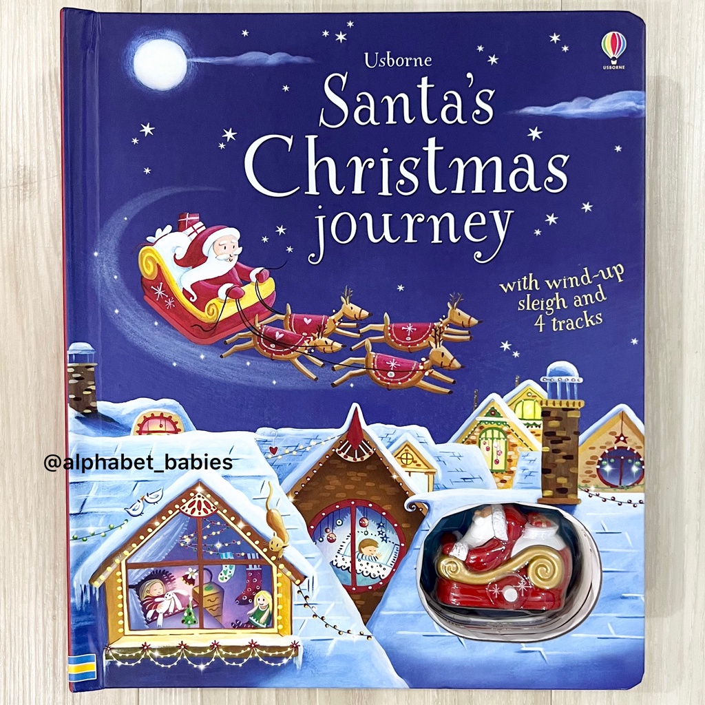 Usborne Santa's Christmas Journey (with wind up sleigh and 4 Tracks) Book