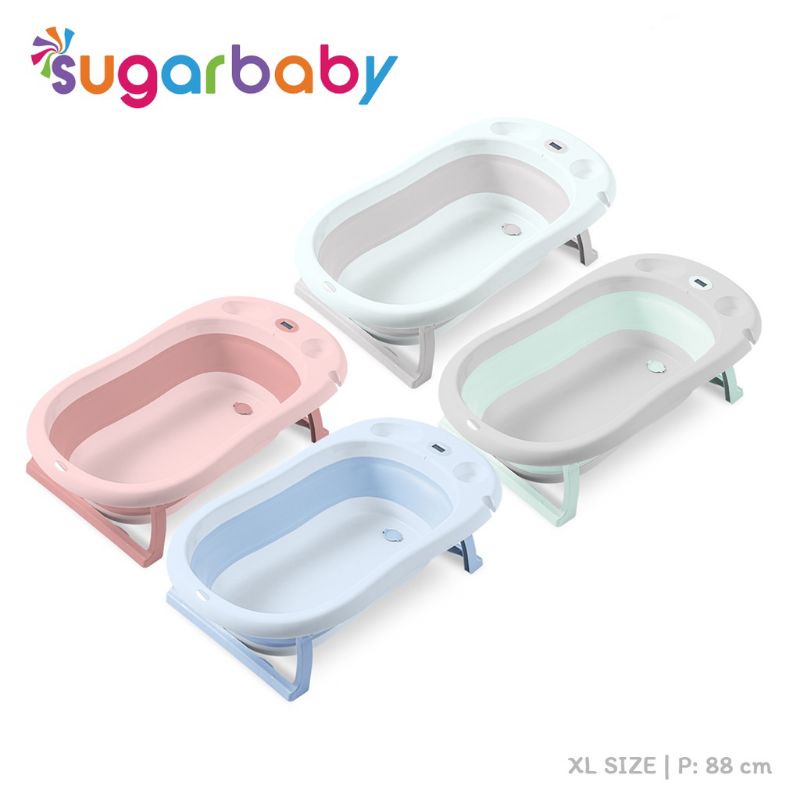 SugarBaby XL Foldable Baby Bathtub with Digital Termometer / Bak mandi bayi Anak
