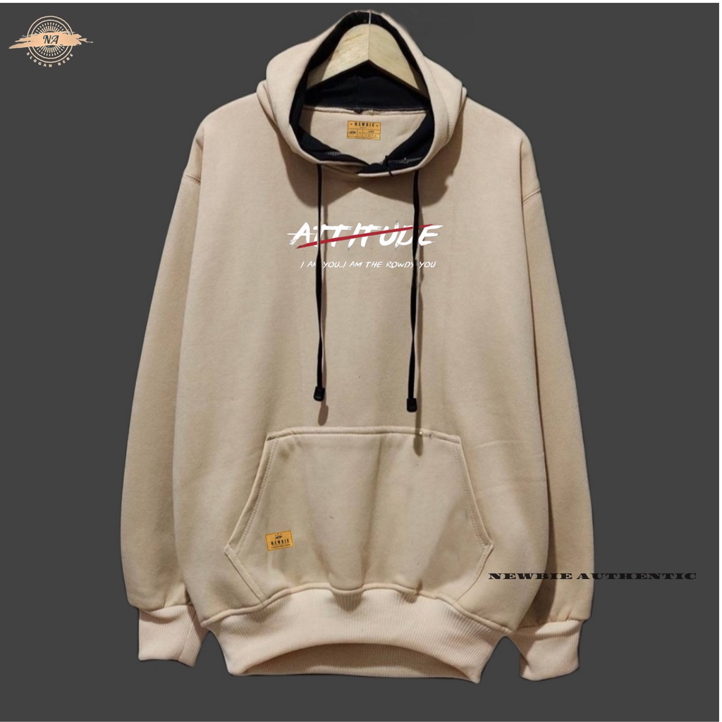 Hoodie Jumper Pria Distro Premium Katun Casual Fleece Sweater Hoodie Pria Terlaris Warna Cream Tua