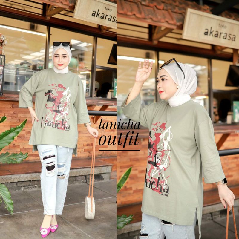 Kaos oversize lanicha terbaru