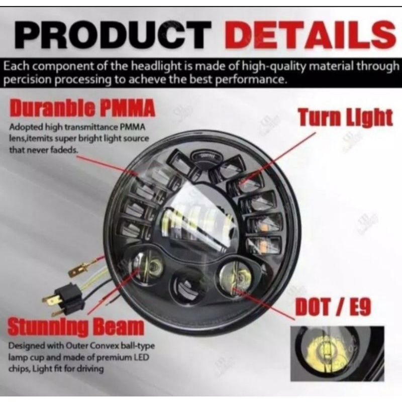 Lampu Projector daymaker 7 inch 18 led 5.75 inch 16 ledCobra daymaker predator