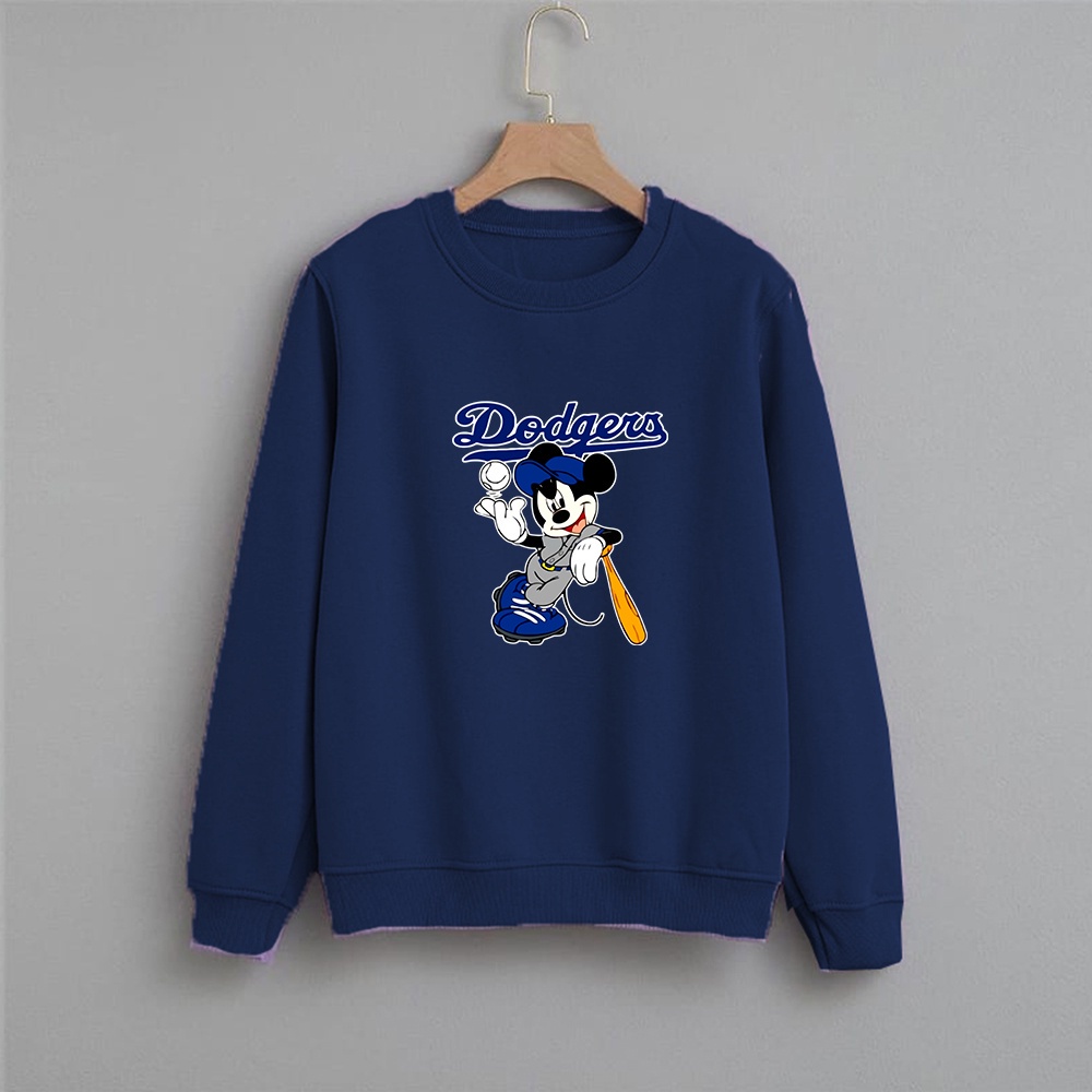 Sweater wanita Dodgers crewneck wanita size M-XXL