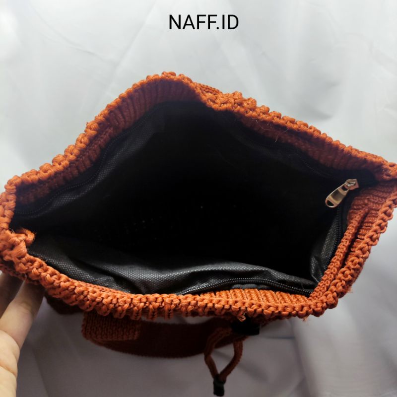 NAFF.ID - &quot;jASMINE &quot;Totebag Rajut|Tas Bahu Kekinian | Tas Laptop 13 inch