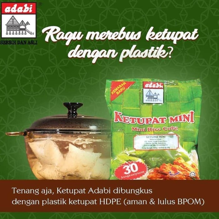 

978Eq010W Ketupat Lontong Mini Adabi Isi 30 Wangi Pandan WQ2