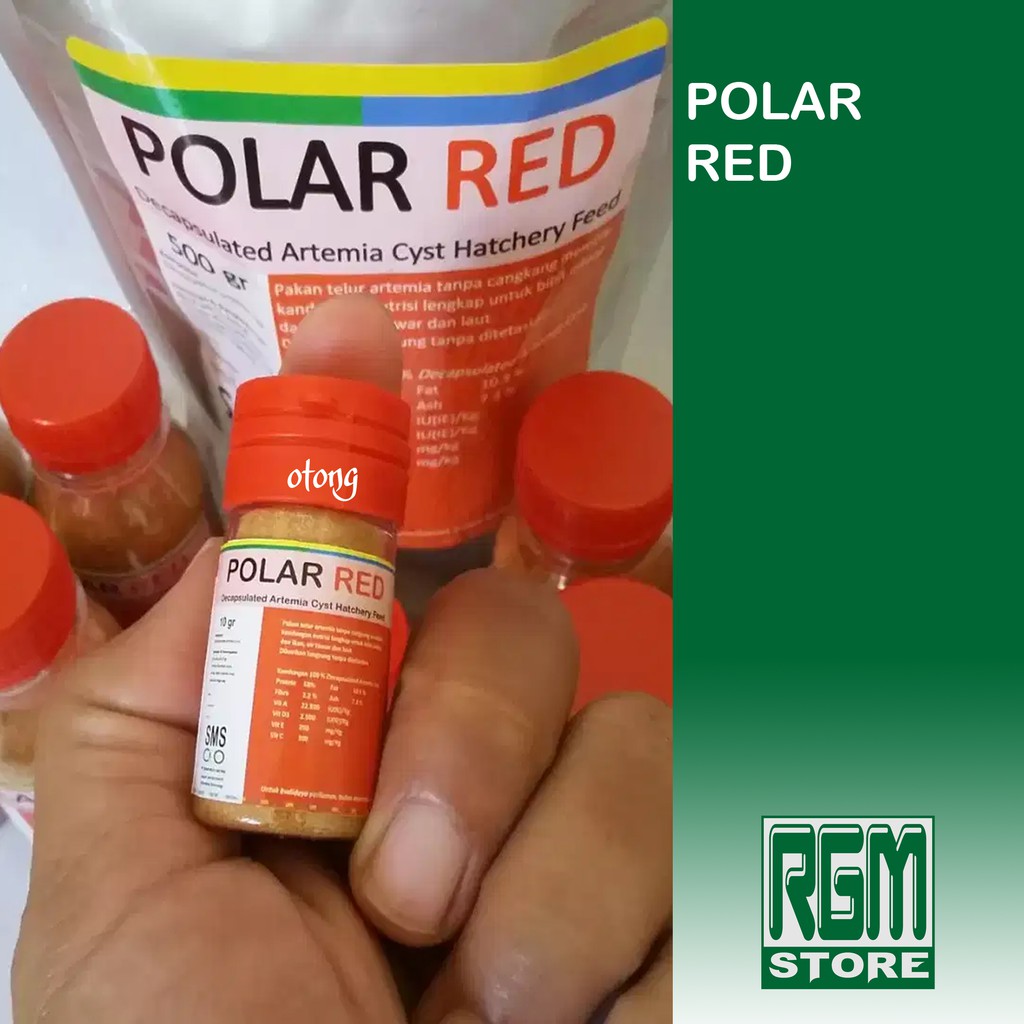 Polar Red polarred polared Artemia Instant Shell pakan makanan ikan