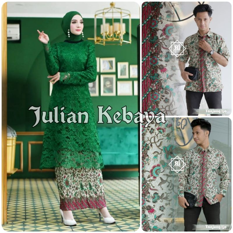 Baju Batik Couple Kebaya Tunik Brokat Jumbo Modern Baju Pesta Modern