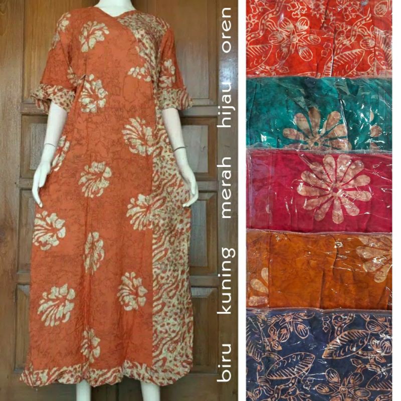 sackdress kimono batik cap daster panjang model kimono