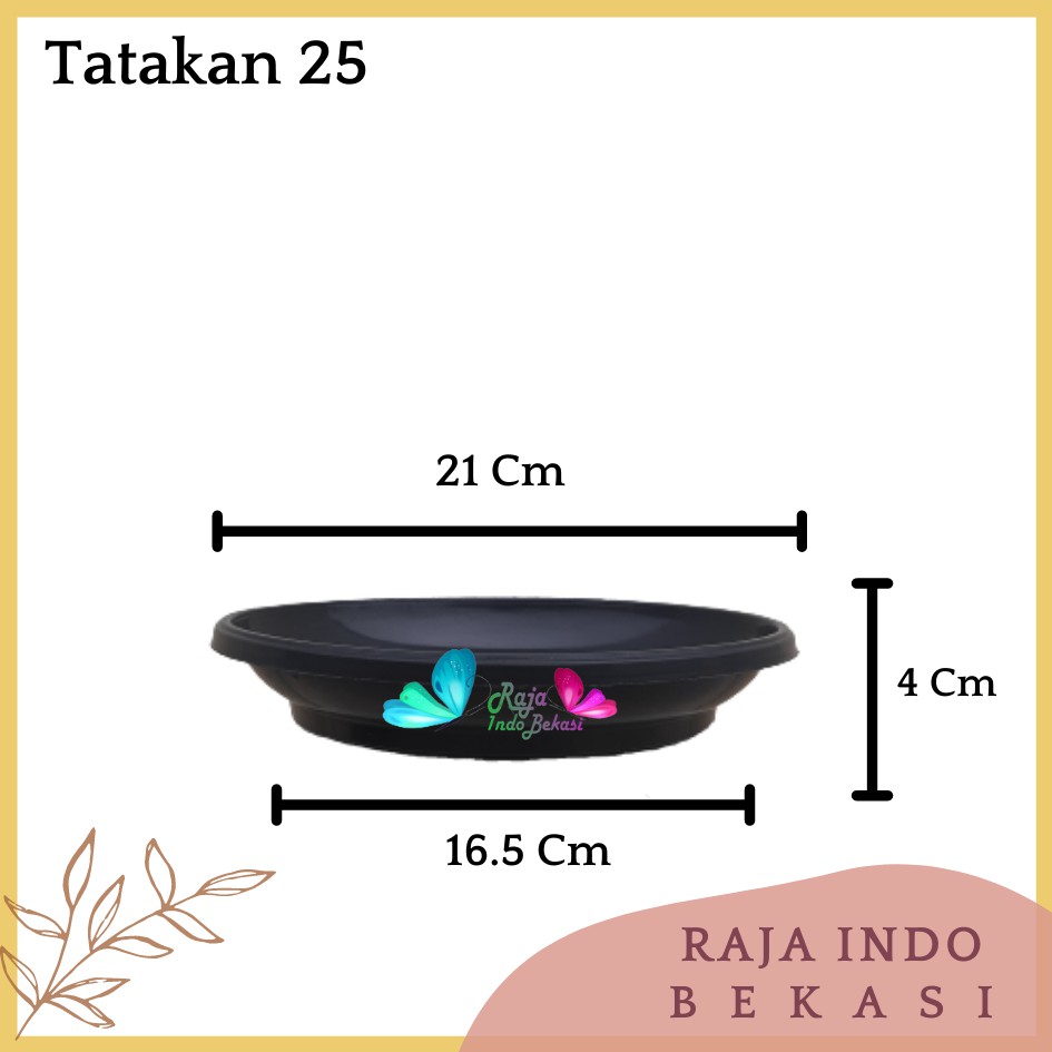 Alas Pot 25 Cm Hitam Tray / Gbl / Eco-25 Tatakan Pot 25 Hitam Utk Pot Gentong Hitam 30 25 27 Cm