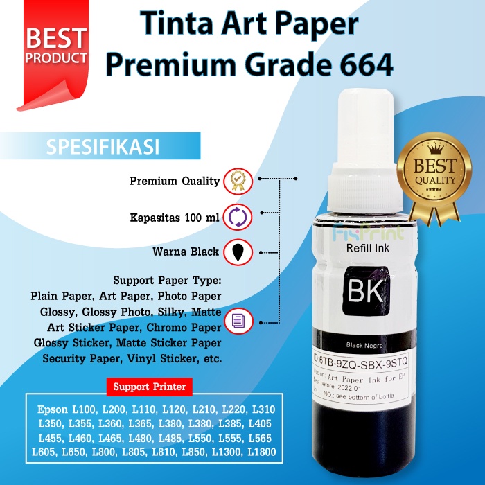 Tinta Art Paper Epsn Ink Grade A Korea L1110 L1210 L1250 L1256 L3100 L3101 L3110 L3210 L3116 L3150 L3156 L3250 L3256 L5190 L5290 L5296 L6160 L6260 L6270 L6290 L6460 L6490 L6550 L6580 L6170 L6190 L14150 L15150 L15160 L15180 L4150 L4160 L4260 L4266