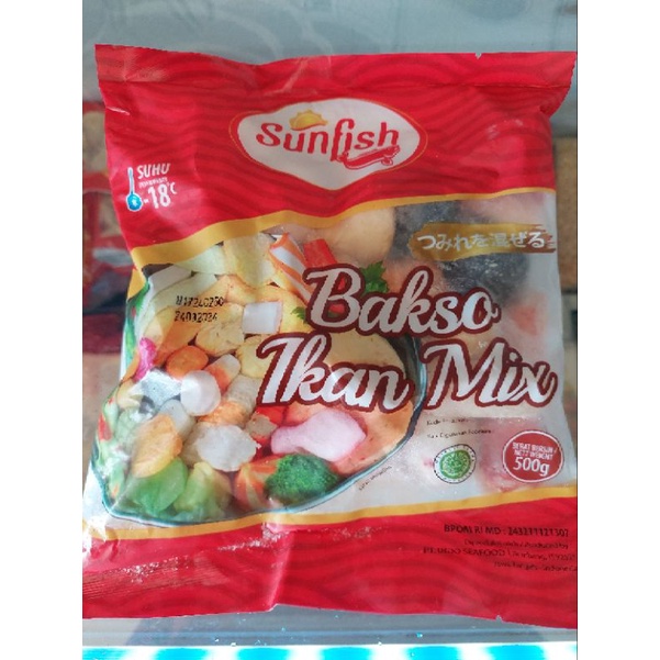 

Sunfish bakso ikan mix 500g