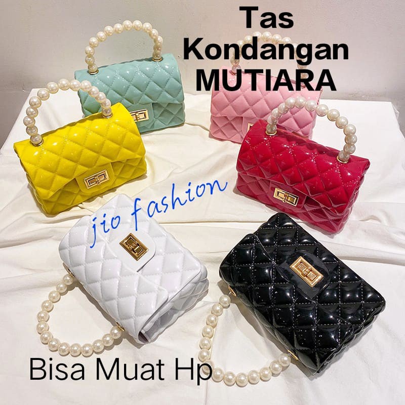 Jelly Mutiara Import/Tas Kondangan Cantik Bisa Muat Hp