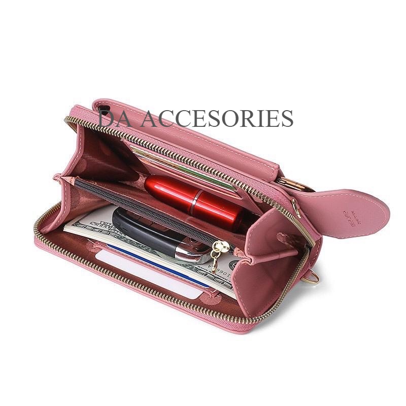 Dompet hp wanita / dompet hp id card phone wallet multifungsi tali selempang wanita universal