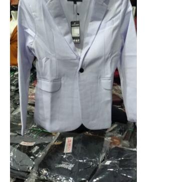 ► Jas Pria Blazer Putih / Jaz Blezer Nikah Resmi Semi Wool / Bleser Formal Kantor Premium Cowok ☪