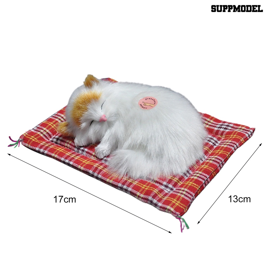 Simulasi Kucing Mini Bahan Kain Plush Breathable Untuk Hadiah Ulang Tahun Anak