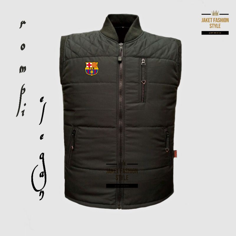 Jaket Rompi Barca Barcelona pria terbaru original / Rompi gunung tebal / jaket motor touring / jaket