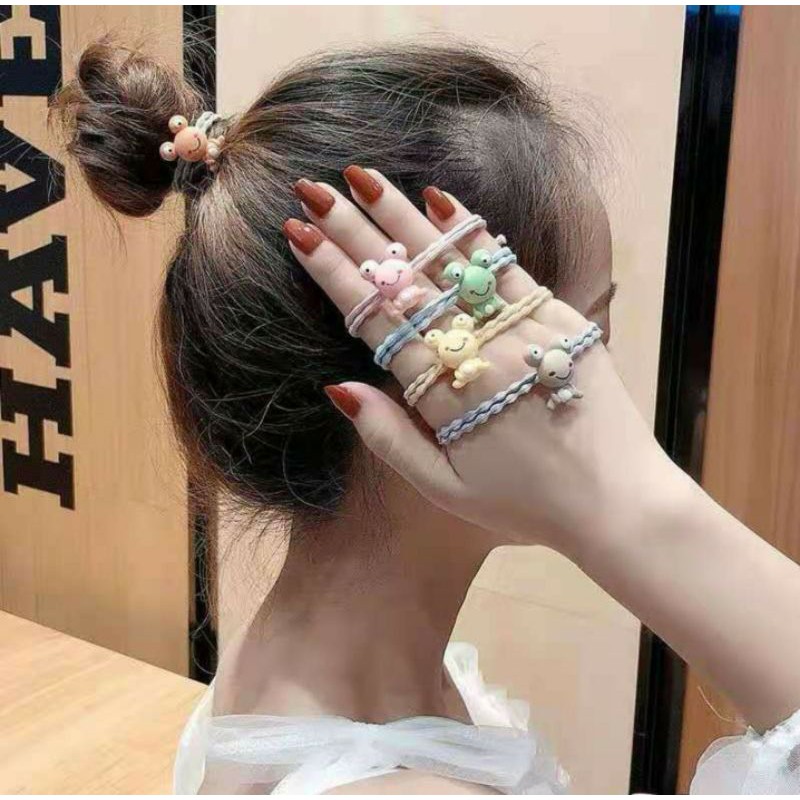 KARET IKAT RAMBUT KOREA KEROPPI KATAK LUCU