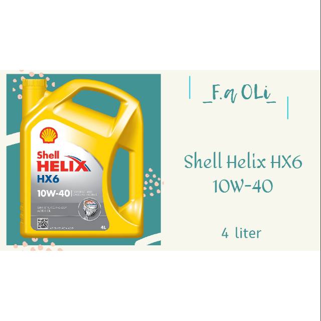 Oli mobil - Shell HX6 10W-40 4liter