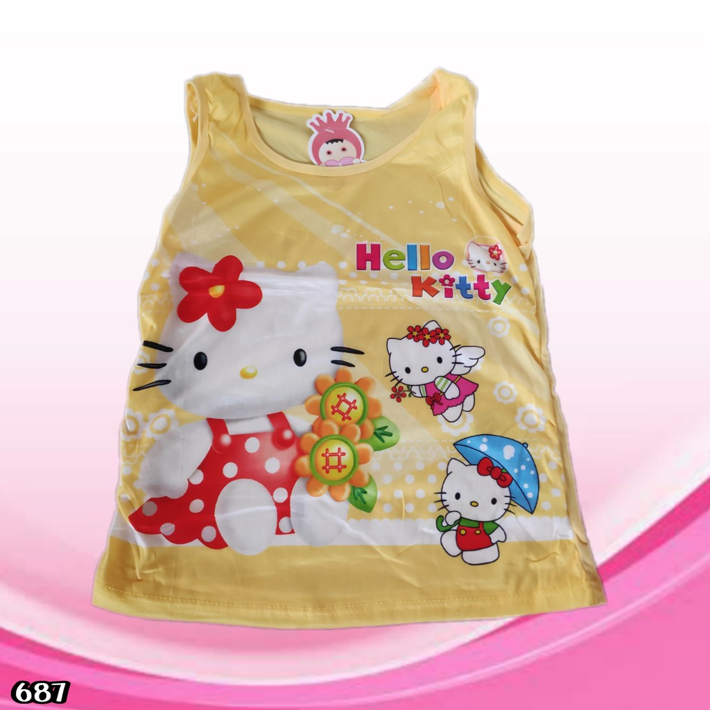 J687 SINGLET TANKTOP ANAK MOTIF HELLO KITTY KAOS SINGLET ANAK TANGTOP TANKTOP ANAK MOTIF