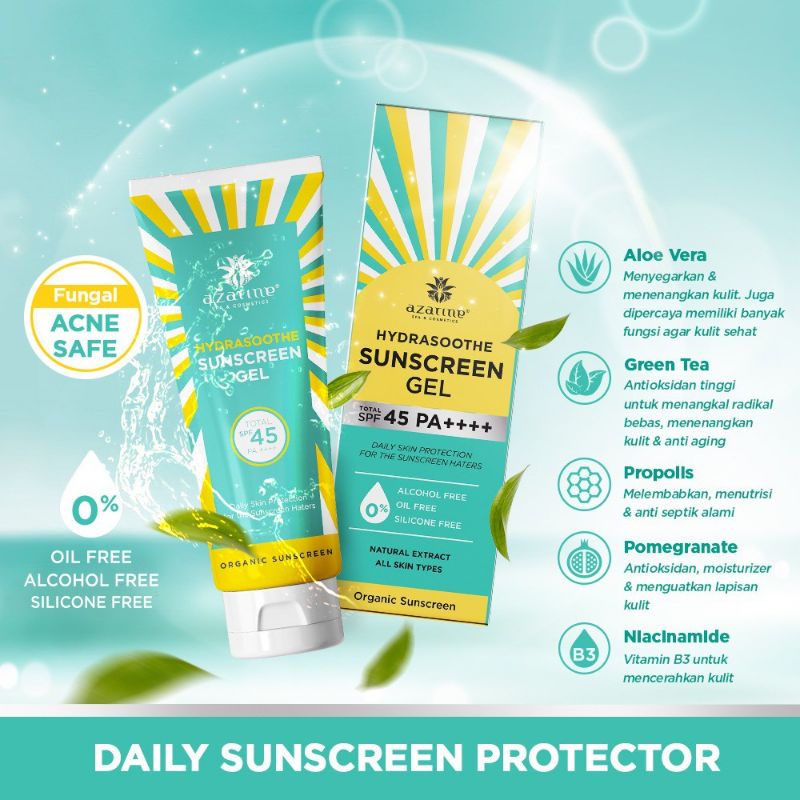 SUNSCREEN AZARINE DAILY SKIN PROTECTION FOR SUNSCREEN GEL SPF 45 PA++++