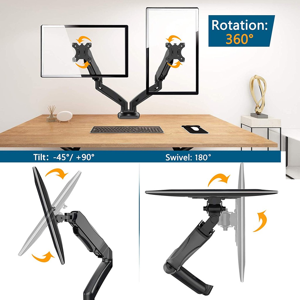 NB F80 BRACKET MONITOR MEJA JEPIT 13 - 30 INCH