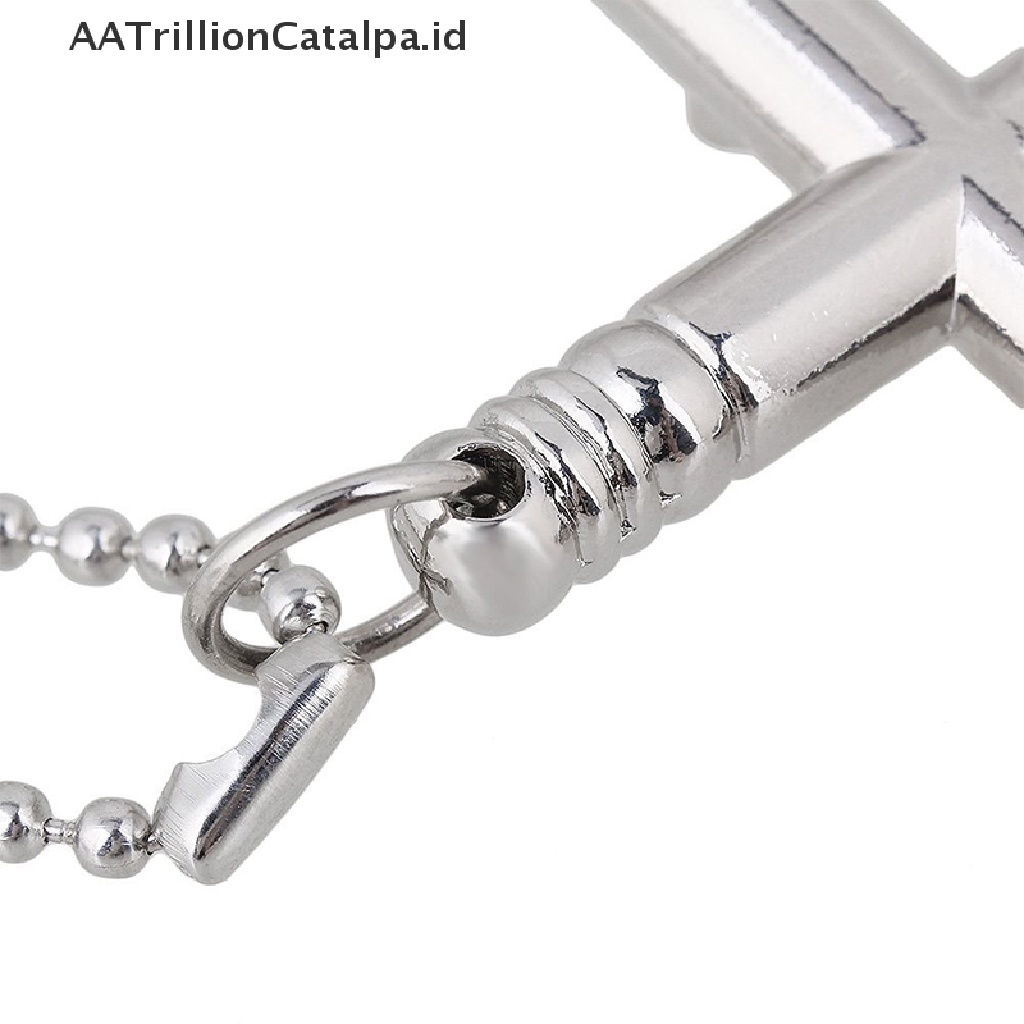 Aa Kunci Pas Bentuk Salib Yesus Trillioncatalpa 6mm Bahan Metal Dengan Rantai Kalung