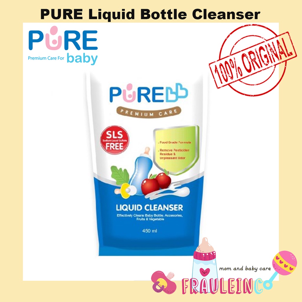 *FRAULEINCO* Pure BB LIQUID BOTTLE CLEANSER REFILL 450 ml / PureBB Pure Baby PureBaby PEMBERSIH BOTOL