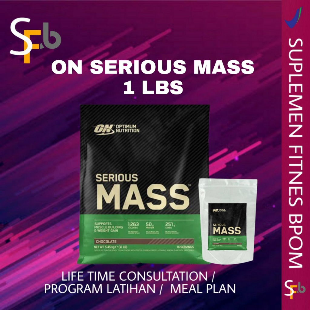 ON SERIOUS MASS GAINER 1 LBS WEIGHT GAINER 1 LBS PENAMBAH BERAT BADAN