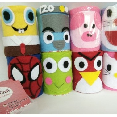 BEST PRODUCT  Celengan Flanel Karakter Custom / Celengan Karakter / Celengan Hias Karakter Motif / C