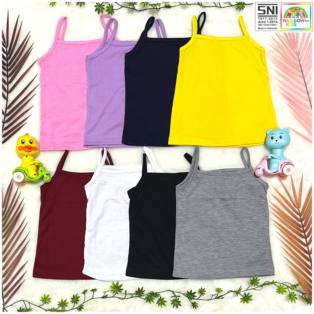 RAINBOW TANKTOP TALI ANAK / SET BAJU ANAK CEWEK 1- 7 TAHUN ATASAN ANAK