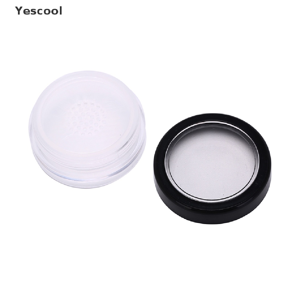 Yescool Kontainer Kosong Bahan Plastik 10g Dengan Saringan Untuk Bedak Taburkosmetikmakeup