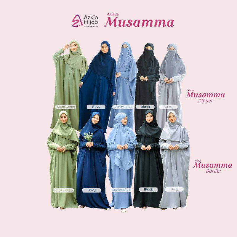 Gamis/Dress/Abaya Musamma Bordir by Azkia Hijab