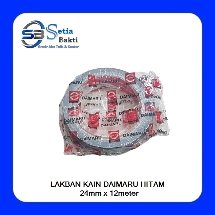 

DAIMARU TAPE Lakban Kain Jilid Hitam 1 Inch - 24 mm x 12 meter - 1 Pcs