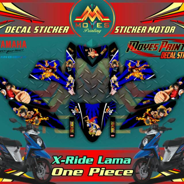 DECAL MOTOR YAMAHA X-ride sticker motor sticker striping X-ride fulbody Decal X-ride motip one piece