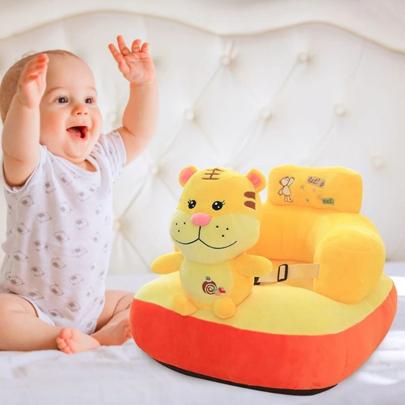 NEW! Dengan Sabuk Pengaman Boneka Sofa Bayi Belajar Duduk Kursi Makan Bayi Mainan Anak Free Isi