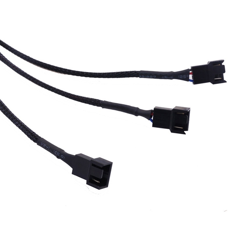 Kabel Splitter Fan Hub 4pin 3pin x3 to Molex 4pin Extension Kipas PC