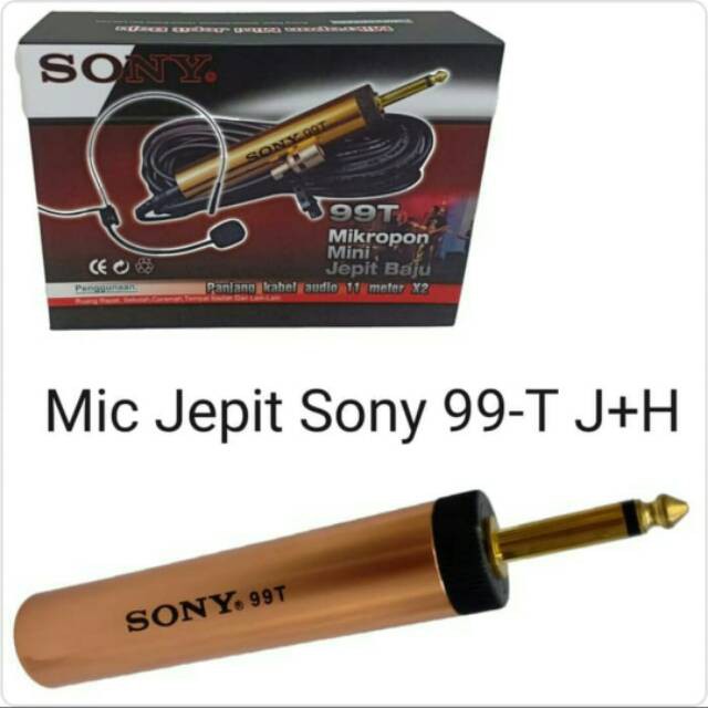 SONY Mikrofon Condenser Clip On Microphone 99T Mic Jepit - Mic Imam