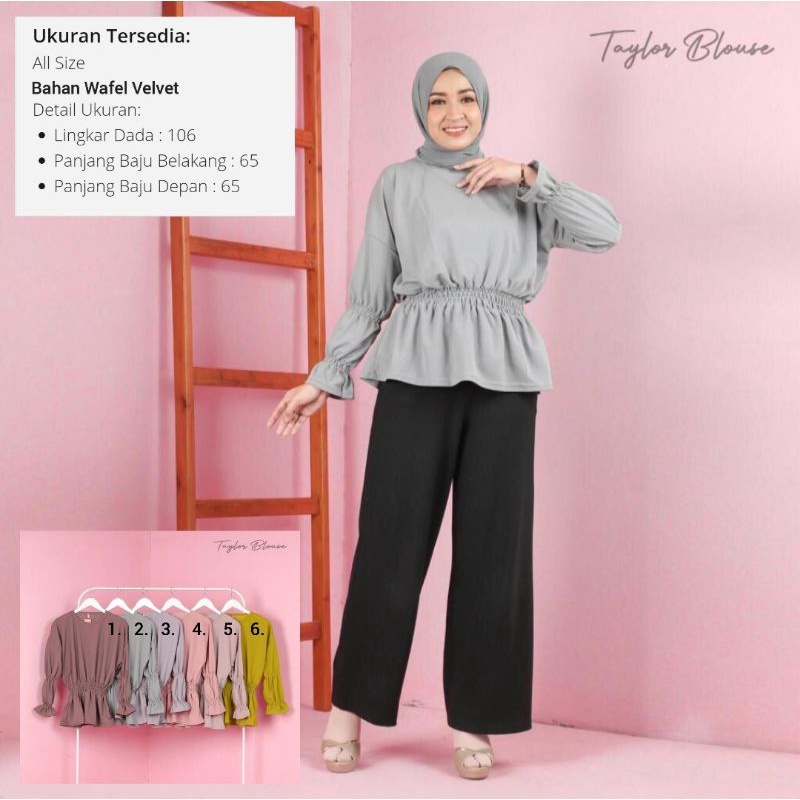 Blouse wanita lengan panjang Taylor Blouse Valica